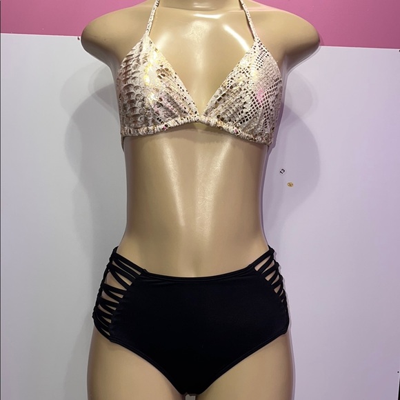 Victoria's Secret Other - Victoria's Secret Sequin Bikini in Cream and Black zs S